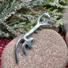 Load image into Gallery viewer, Celtic Horse Necklace, Uffington White Horse, Horse Lover Gift, Animal Lover Gift, Nature Jewelry, Horseback Rider Gift, Equestrian Gift