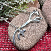 Load image into Gallery viewer, Celtic Horse Necklace, Uffington White Horse, Horse Lover Gift, Animal Lover Gift, Nature Jewelry, Horseback Rider Gift, Equestrian Gift