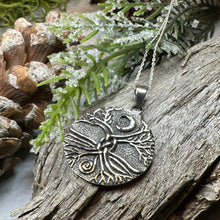 Load image into Gallery viewer, Tree of Life Necklace, Celtic Jewelry, Irish Pendant, Celestial Jewelry, Tree Jewelry, Nature Jewelry, Norse Jewelry, Crecent Moon Necklace