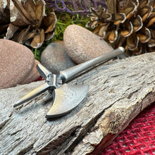 Load image into Gallery viewer, Medieval Battle Axe Kilt Pin, Pole Axe Pin, Scotland Kilt Pin, Scottish Brooch, Sword Brooch, Viking Pin, Scotland Gift, Dad Gift