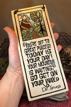 Load image into Gallery viewer, Mountain Wall Art, Encouragement Gift, Ceramic Wall Plaque, New Home Gift, Graduation Gift, Wedding Gift, Teenager Gift, New Job Gift