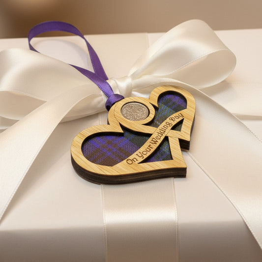 Wedding Lucky Sixpence Ornament — view 2