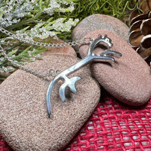 Load image into Gallery viewer, Celtic Horse Necklace, Uffington White Horse, Horse Lover Gift, Animal Lover Gift, Nature Jewelry, Horseback Rider Gift, Equestrian Gift