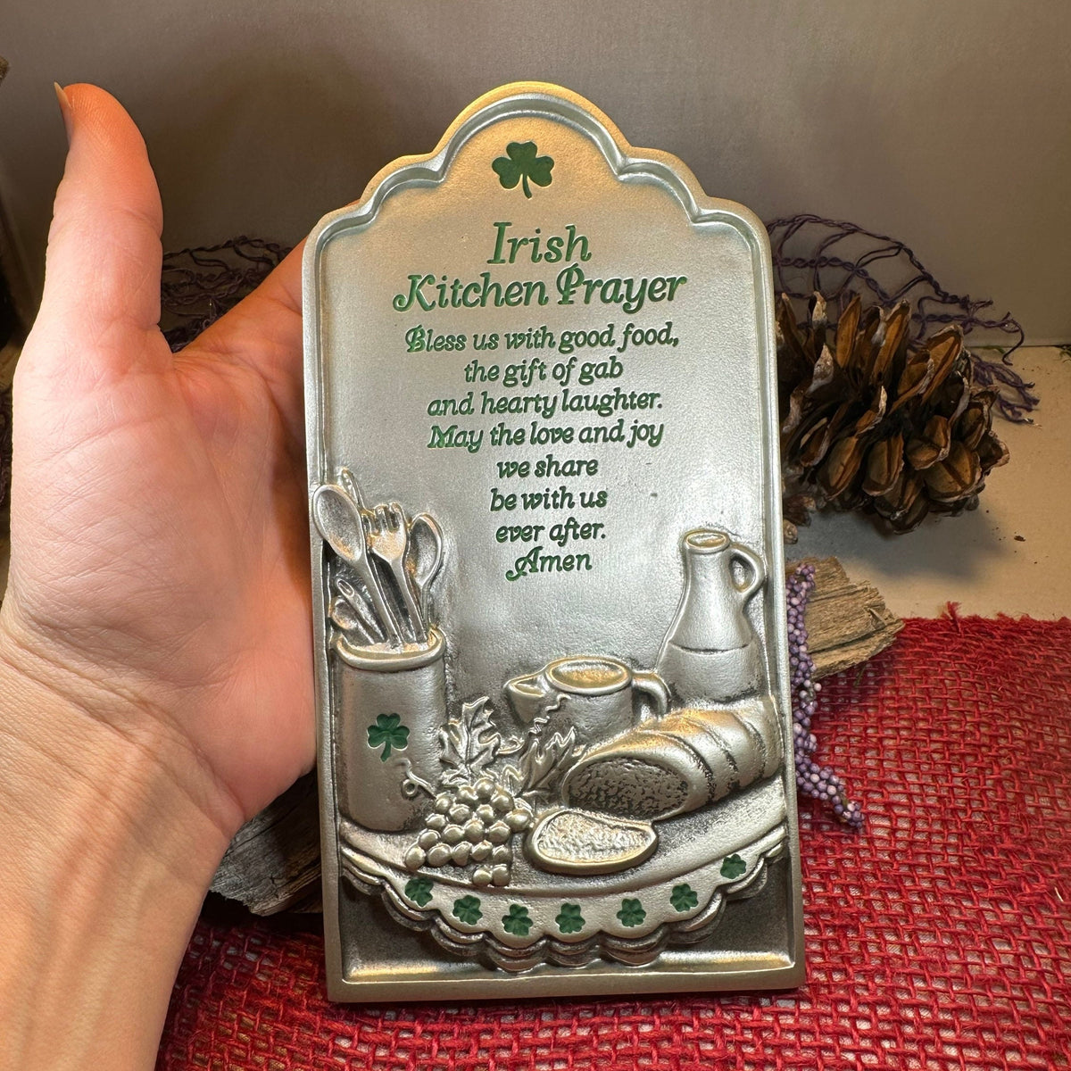 Irish Blessing Kitchen Wall Plaque – Celtic Crystal Design Jewelry