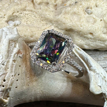 Load image into Gallery viewer, Royal Scottish Ring, Engagement Ring, Scotland Ring, Mystic Topaz Boho Ring, Celtic Knot Jewelry, Anniversary Gift, Ladies Promise Ring