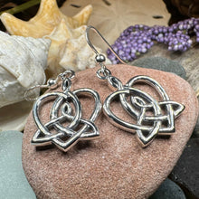 Load image into Gallery viewer, Mother's Knot Earrings, Celtic Knot Earrings, Ireland Jewelry, Dangle Earrings, New Mom Gift, Trinity Knot, Irish Gift, Mother Daughter Gift