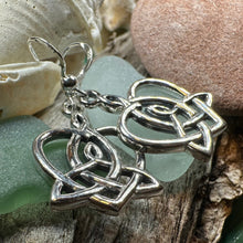 Load image into Gallery viewer, Mother's Knot Earrings, Celtic Knot Earrings, Ireland Jewelry, Dangle Earrings, New Mom Gift, Trinity Knot, Irish Gift, Mother Daughter Gift
