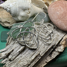 Load image into Gallery viewer, Mother's Knot Earrings, Celtic Knot Earrings, Ireland Jewelry, Dangle Earrings, New Mom Gift, Trinity Knot, Irish Gift, Mother Daughter Gift