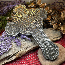 Load image into Gallery viewer, Irish Blessing Wall Cross, Ireland Gift, Pewter Celtic Cross, New Home Gift, Irish Cross Gift, Wedding Gift, Irish Decor, Religious Prayer