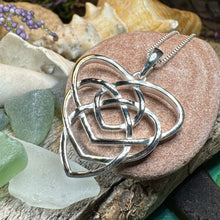 Load image into Gallery viewer, Mother's Knot Necklace, Celtic Knot Pendant, Ireland Jewelry, Mother Child, New Mom Gift, Trinity Knot, Irish Gift, Mother Daughter Gift