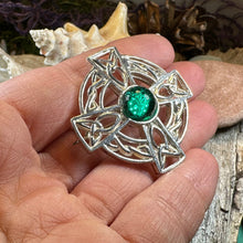 Load image into Gallery viewer, Celtic Brooch, Irish Cross Pin, Irish Jewelry, Scottish Brooch, Celtic Cross Pin, Ireland Gift, Plaid Pin, Tartan Pin, Scotland Jewelry