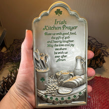 Load image into Gallery viewer, Irish Blessing Wall Art, Ireland Gift, Kitchen Wall Plaque, New Home Gift, Chef Gift, Wedding Gift, Irish Kitchen Decor, Religious Prayer