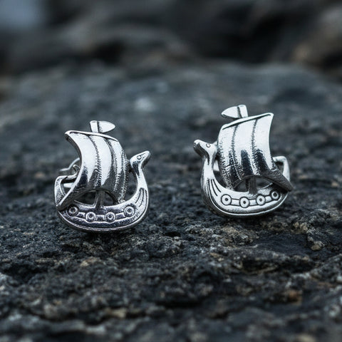 Load image into Gallery viewer, Viking Ship Earrings, Norse Jewelry, Nautical Post Earrings, Nordic Jewelry, Celtic Jewelry, Pirate Jewelry, Anniversary Gift, Pagan Jewelry