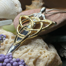 Load image into Gallery viewer, Goddess Necklace, Trinity Knot Pendant, Celtic Jewelry, Danu Pendant, Anniversary Gift, Wiccan Jewelry, Pagan Jewelry, Triquetra Jewelry