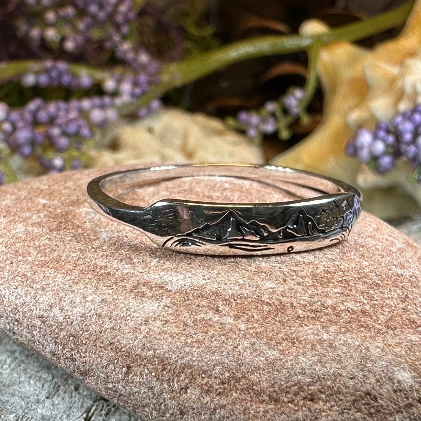 Minimalist Mountain Ring, Scottish Highlands Ring, Celtic Jewelry, Scotland Jewelry, HIker Jewelry, Wiccan Jewelry, Anniversary Gift