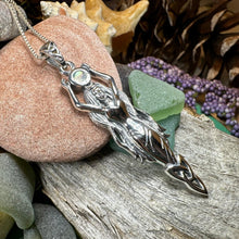 Load image into Gallery viewer, Goddess Necklace, Danu Pendant, Celtic Jewelry, Anniversary Gift, Celestial Jewelry, Amethyst Necklace, Irish Jewelry, Mom Gift, Wife Gift