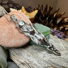 Load image into Gallery viewer, Goddess Necklace, Danu Pendant, Celtic Jewelry, Anniversary Gift, Celestial Jewelry, Amethyst Necklace, Irish Jewelry, Mom Gift, Wife Gift
