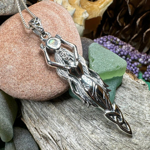 Goddess Necklace, Danu Pendant, Celtic Jewelry, Anniversary Gift, Celestial Jewelry, Amethyst Necklace, Irish Jewelry, Mom Gift, Wife Gift