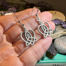 Load image into Gallery viewer, Mother&#39;s Knot Earrings, Celtic Knot Earrings, Ireland Jewelry, Dangle Earrings, New Mom Gift, Trinity Knot, Irish Gift, Mother Daughter Gift
