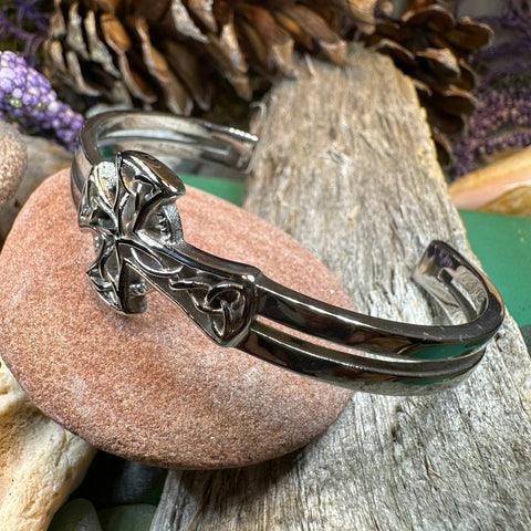 Load image into Gallery viewer, Celtic Cross Bracelet, Celtic Jewelry, Irish Jewelry, Scottish Jewelry, Cuff Bracelet, Anniversary Gift, Norse Jewelry, Ireland Gift