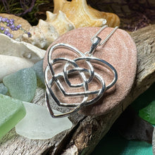 Load image into Gallery viewer, Mother's Knot Necklace, Celtic Knot Pendant, Ireland Jewelry, Mother Child, New Mom Gift, Trinity Knot, Irish Gift, Mother Daughter Gift