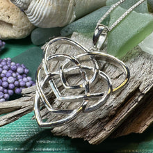 Load image into Gallery viewer, Mother's Knot Necklace, Celtic Knot Pendant, Ireland Jewelry, Mother Child, New Mom Gift, Trinity Knot, Irish Gift, Mother Daughter Gift