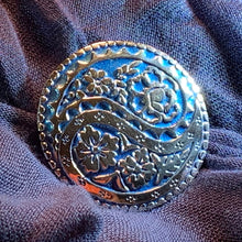 Load image into Gallery viewer, Celtic Knot Brooch, Celtic Paisley Pin, Scottish Jewelry, Mom Gift, Sister Gift, Girlfriend Gift, Wife Gift, Ireland Pin, Blue Enamel Brooch