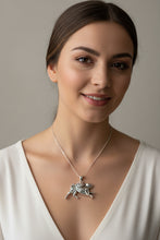 Load image into Gallery viewer, Celtic Rabbit Necklace, Nature Jewelry, Hare Jewelry, Hare Pendant, Animal Jewelry, New Beginnings, Inspirational Gift, Wife Gift, Mom Gift