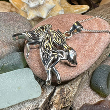 Load image into Gallery viewer, Celtic Rabbit Necklace, Nature Jewelry, Hare Jewelry, Hare Pendant, Animal Jewelry, New Beginnings, Inspirational Gift, Wife Gift, Mom Gift