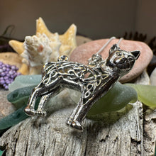 Load image into Gallery viewer, Cat Necklace, Celtic Jewelry, Irish Jewelry, Cat Lover Gift, Cat Mom Gift, Anniversary Gift, Animal Necklace, Nature Necklace