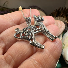 Load image into Gallery viewer, Cat Necklace, Celtic Jewelry, Irish Jewelry, Cat Lover Gift, Cat Mom Gift, Anniversary Gift, Animal Necklace, Nature Necklace