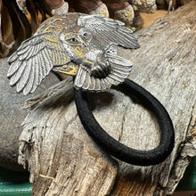Load image into Gallery viewer, Owl Ponytail Holder, Full Moon Jewelry, Norse Jewelry, Celtic Hair Clip, Viking Jewelry, Graduation Gift, Retirement Gift, Mom Gift