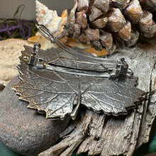 Load image into Gallery viewer, Grape Leaf Hair Clip, Celtic Barrette, Wine Jewelry, Pagan Jewelry, Friendship Gift, Wiccan Jewelry, Leaf Clip, Nature Barrette, Grape Leaf