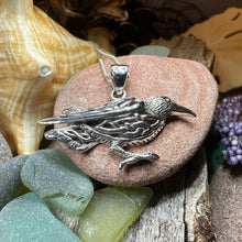Load image into Gallery viewer, Raven Necklace, Wiccan Jewelry, Crow Pendant, Black Bird Pendant, Bird Jewelry, Pagan Jewelry, Nature Lover, Poe Jewelry, Gothic Jewelry