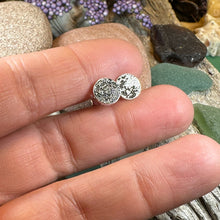 Load image into Gallery viewer, Moon Earrings, Realistic Moon Stud Earrings, Celestial Jewelry, Nature Jewelry, Full Moon Post Earrings, Silver Earrings, Astrology Lover