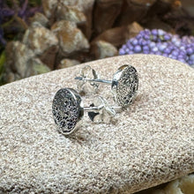 Load image into Gallery viewer, Moon Earrings, Realistic Moon Stud Earrings, Celestial Jewelry, Nature Jewelry, Full Moon Post Earrings, Silver Earrings, Astrology Lover