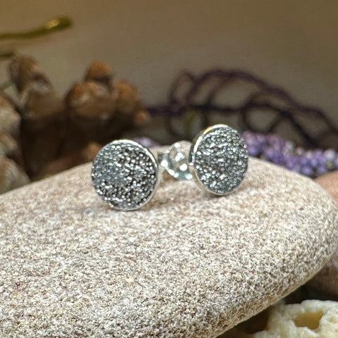 Load image into Gallery viewer, Moon Earrings, Realistic Moon Stud Earrings, Celestial Jewelry, Nature Jewelry, Full Moon Post Earrings, Silver Earrings, Astrology Lover