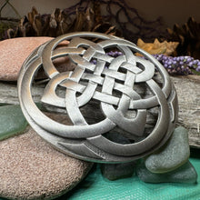 Load image into Gallery viewer, Celtic Knot Brooch, Celtic Pin, Tartan Pin, Wiccan Jewelry, Norse Jewelry, Pagan Jewelry, Ireland Pin, Scotland Jewelry, Viking Jewelry