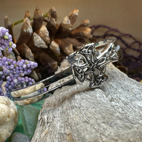 Load image into Gallery viewer, Celtic Cross Bracelet, Celtic Jewelry, Irish Jewelry, Scottish Jewelry, Cuff Bracelet, Anniversary Gift, Norse Jewelry, Ireland Gift
