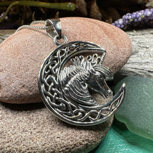 Load image into Gallery viewer, Unicorn Necklace, Scotland Jewelry, Crescent Moon Pendant, Mythical Creature, Graduation Gift, Anniversary Gift, Scottish Gift, Moon Jewelry