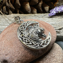 Load image into Gallery viewer, Unicorn Necklace, Scotland Jewelry, Crescent Moon Pendant, Mythical Creature, Graduation Gift, Anniversary Gift, Scottish Gift, Moon Jewelry