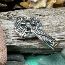 Load image into Gallery viewer, Celtic Cross Necklace, Cross Jewelry, Celtic Jewelry, Irish Jewelry, Anniversary Gift, First Communion Cross, Baptism Cross, Ireland Jewelry