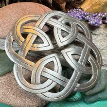 Load image into Gallery viewer, Celtic Knot Brooch, Celtic Pin, Tartan Pin, Wiccan Jewelry, Norse Jewelry, Pagan Jewelry, Ireland Pin, Scotland Jewelry, Viking Jewelry