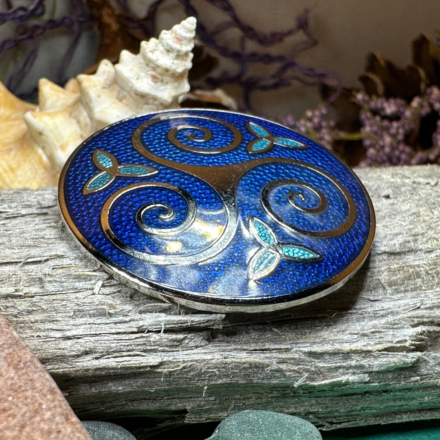 Celtic Spiral Brooch, Celtic Jewelry, Irish Jewelry, Scotland Jewelry, Anniversary Gift, Viking Brooch, Celtic Pin, Triskele Jewelry