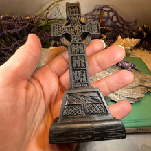 Load image into Gallery viewer, Monasterboice Celtic Cross, Turf High Cross, Irish Cross Statue, Ireland Gift, Irish Turf, Housewarming Gift, New Home Gift, Confirmation