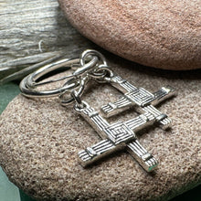Load image into Gallery viewer, Saint Brigid's Cross Earrings, Irish Jewelry, Ireland Jewelry, Spiritual Jewelry, St. Bridget's Cross, Celtic Cross Jewelry, Hoop Earrings