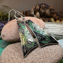 Load image into Gallery viewer, Celtic Earrings, Irish Jewelry, Scottish Dangle Earrings, Anniversary Gift, Pagan Jewelry, Norse Jewelry, Scotland Jewelry, Wiccan Jewelry