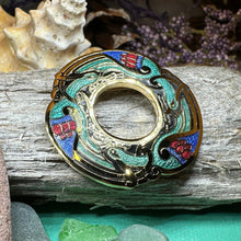 Load image into Gallery viewer, Celtic Birds Brooch, Bird Jewelry, Celtic Pin, Lapel Pin, Enamel Jewelry Gift, Celtic Brooch, Ireland Gift, Irish Pin, Pagan Brooch