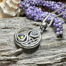 Load image into Gallery viewer, Yin Yang Necklace, Celtic Jewelry, Petite Irish Jewelry, Wiccan Jewelry, Yin Yang Pendant, Pagan Jewelry, Chinese Symbol Jewelry, Wife Gift