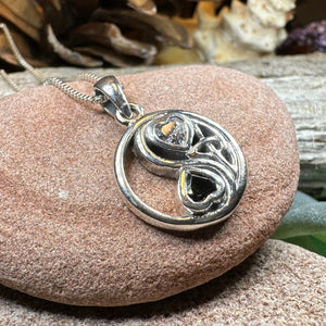 Yin Yang Necklace, Celtic Jewelry, Petite Irish Jewelry, Wiccan Jewelry, Yin Yang Pendant, Pagan Jewelry, Chinese Symbol Jewelry, Wife Gift